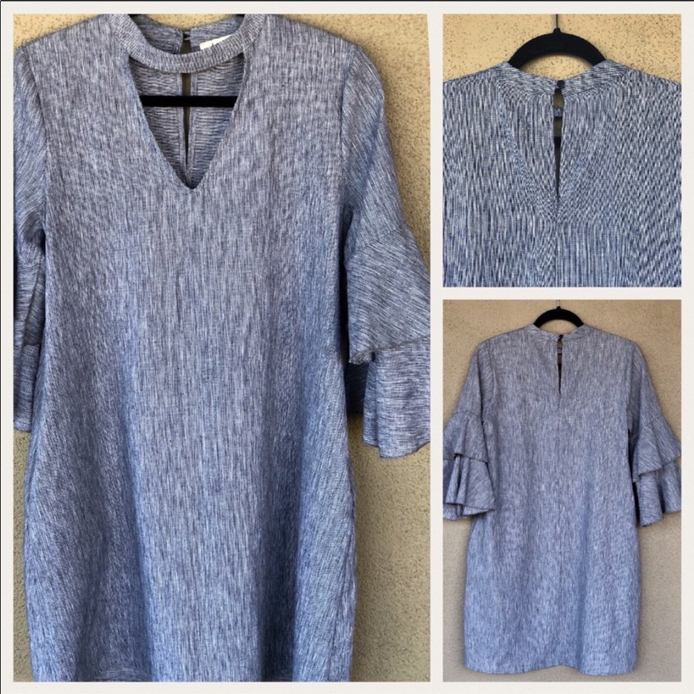 Linen Ruffle Dress - Picture 3 of 3